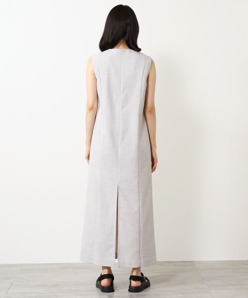 VERSEAU / ヴェルソー ロング・マキシ丈ワンピース | リネンライクIラインOP | 詳細13