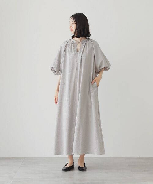 VERSEAU / ヴェルソー ロング・マキシ丈ワンピース | バルーンスリーブカフタンレースOP | 詳細13