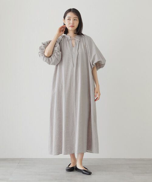 VERSEAU / ヴェルソー ロング・マキシ丈ワンピース | バルーンスリーブカフタンレースOP | 詳細14