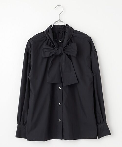 VERSEAU / ヴェルソー シャツ・ブラウス | ボウタイボリュームシャツ（ブラック）
