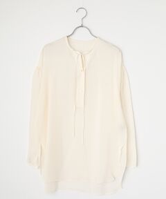 VERSEAU / ヴェルソー シャツ・ブラウス | ノーカラーシルキーシャツ