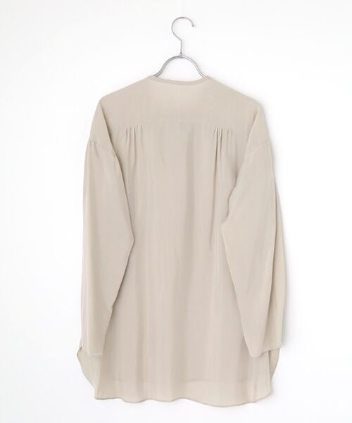 VERSEAU / ヴェルソー シャツ・ブラウス | ノーカラーシルキーシャツ | 詳細2