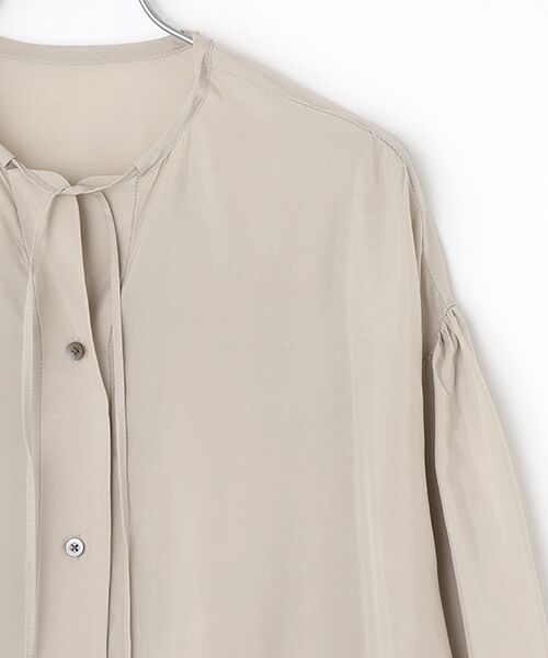VERSEAU / ヴェルソー シャツ・ブラウス | ノーカラーシルキーシャツ | 詳細3