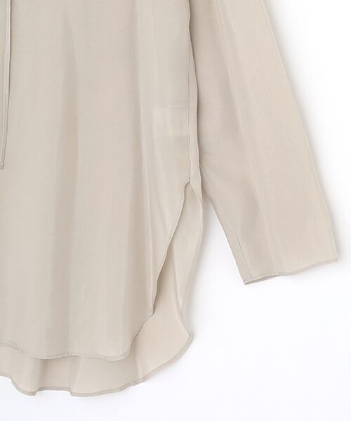 VERSEAU / ヴェルソー シャツ・ブラウス | ノーカラーシルキーシャツ | 詳細4