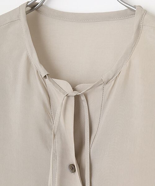 VERSEAU / ヴェルソー シャツ・ブラウス | ノーカラーシルキーシャツ | 詳細5