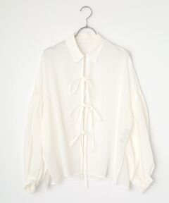 VERSEAU / ヴェルソー シャツ・ブラウス | リボンディテール・シアーシャツ