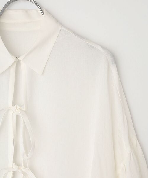 VERSEAU / ヴェルソー シャツ・ブラウス | リボンディテール・シアーシャツ | 詳細2