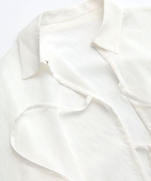 VERSEAU / ヴェルソー シャツ・ブラウス | リボンディテール・シアーシャツ | 詳細5