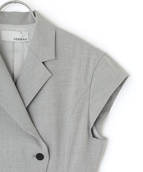 VERSEAU / ヴェルソー ベスト | キャップスリーブダブルジレ | 詳細3