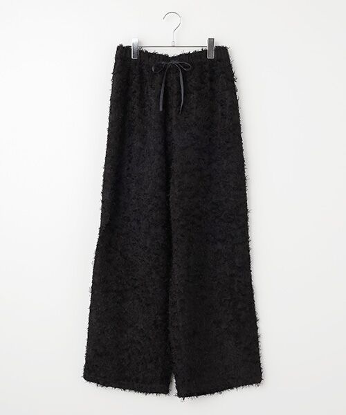 VERSEAU / ヴェルソー その他パンツ | ロングシャギージャカードパンツ（ブラック）