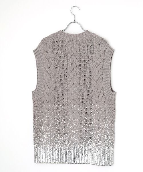 VERSEAU / ヴェルソー ニット・セーター | 箔プリントニットベスト | 詳細2