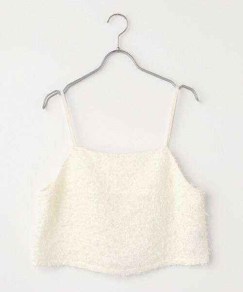 VERSEAU / ヴェルソー キャミソール・チューブトップ | ロングシャギージャカードキャミソール（オフホワイト）