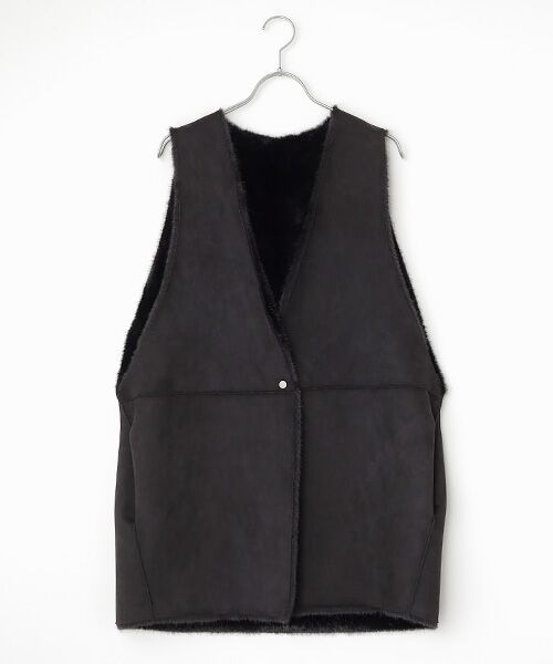 VERSEAU / ヴェルソー ベスト | エコラクーンファーショートジレ | 詳細2
