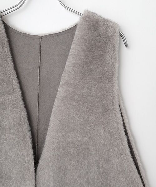 VERSEAU / ヴェルソー ベスト | エコラクーンファーショートジレ | 詳細5