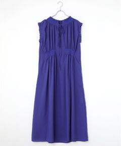 VERSEAU / ヴェルソー ロング・マキシ丈ワンピース | フレンチスリーブ・スモッキングワンピース