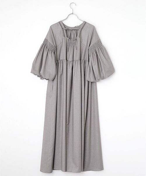 VERSEAU / ヴェルソー ロング・マキシ丈ワンピース | ランタンスリーブ・ティアードワンピース | 詳細3