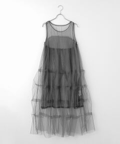 VERSEAU / ヴェルソー ロング・マキシ丈ワンピース | ソフトチュールバブルドレス