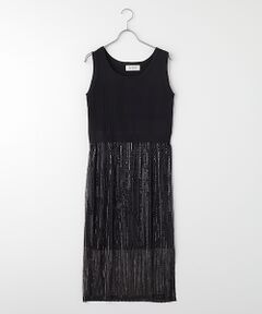 VERSEAU / ヴェルソー ミニ丈・ひざ丈ワンピース | ニットコンビ・スパンコールドレス