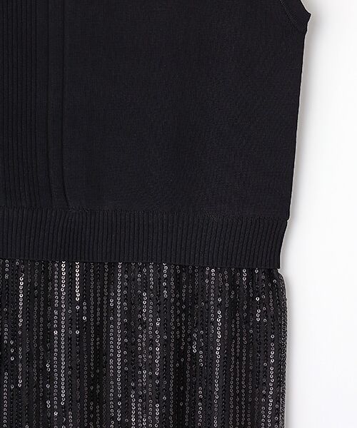 VERSEAU / ヴェルソー ミニ丈・ひざ丈ワンピース | ニットコンビ・スパンコールドレス | 詳細3