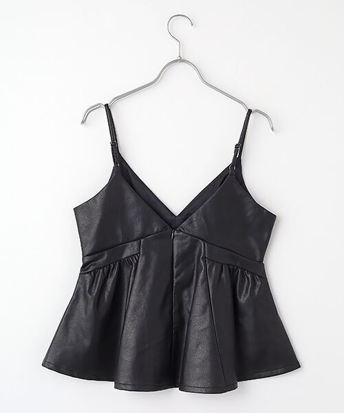 VERSEAU / ヴェルソー キャミソール・チューブトップ | フェイクレザーペプラムトップ | 詳細1