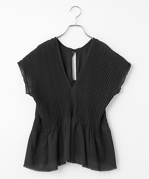 VERSEAU / ヴェルソー シャツ・ブラウス | 2WAYコードピンタックBL（ブラック）