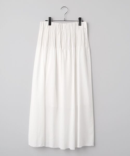 VERSEAU / ヴェルソー ロング・マキシ丈スカート | コードピンタックマキシSK（ホワイト）