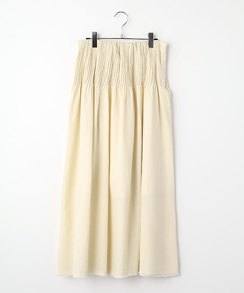 VERSEAU / ヴェルソー ロング・マキシ丈スカート | コードピンタックマキシSK（アイボリー）