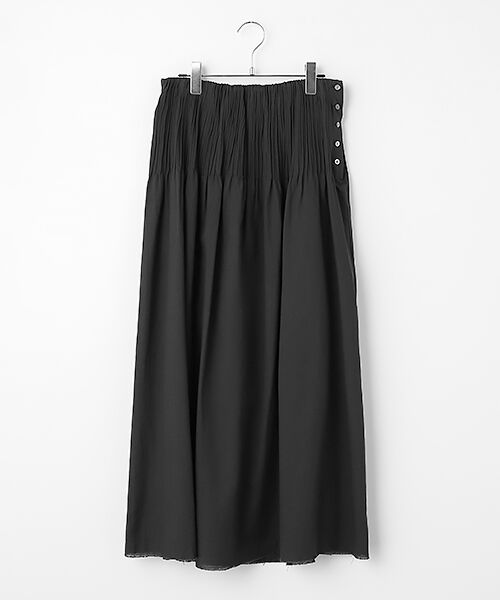 VERSEAU / ヴェルソー ロング・マキシ丈スカート | コードピンタックマキシSK（ブラック）