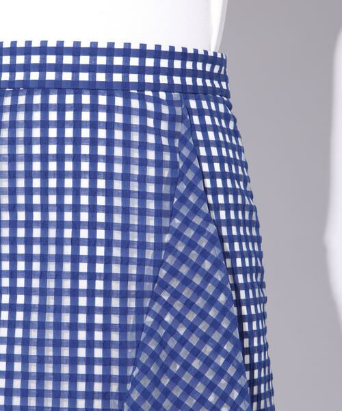 Viaggio Blu / ビアッジョブルー スカート | 【WEB別注】ギンガムチェックオーガンジーマーメイドスカート | 詳細4