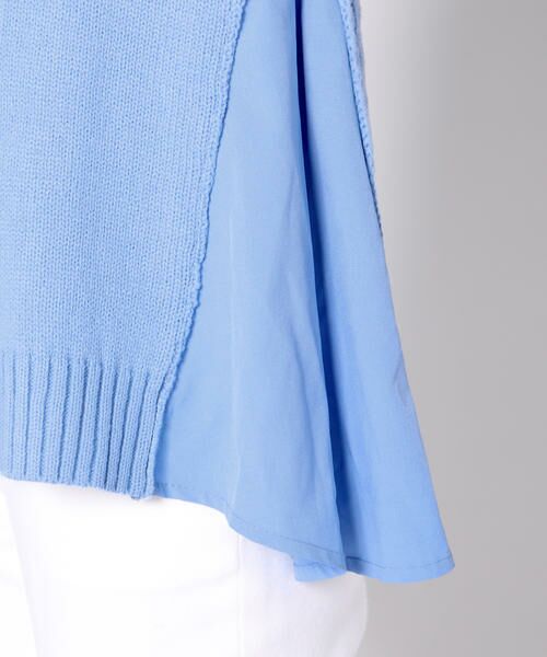 Viaggio Blu / ビアッジョブルー ニット・セーター | 【手洗い可】7Gアラン柄布帛使いプルオーバー | 詳細12