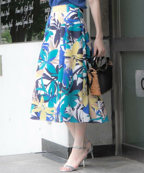 セール ボタニカルフラワープリントスカート スカート Viaggio Blu ビアッジョブルー ファッション通販 タカシマヤファッション スクエア