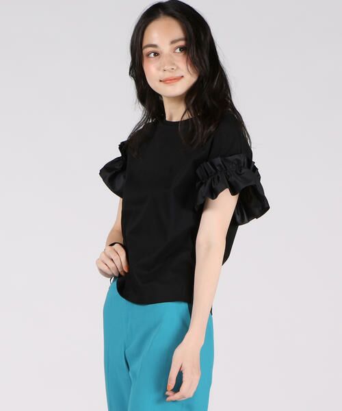 セール ドッキング袖フリルカットソー カットソー Viaggio Blu ビアッジョブルー ファッション通販 タカシマヤファッションスクエア