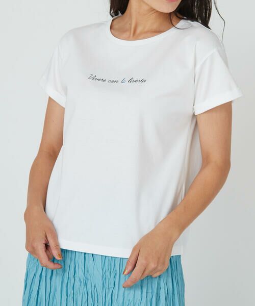 Viaggio Blu / ビアッジョブルー Tシャツ | コットン刺繍ロゴTシャツ≪UVカット/接触冷感≫ | 詳細2
