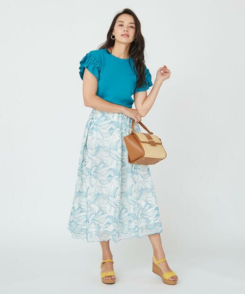 Viaggio Blu / ビアッジョブルー スカート | フラワー刺繍楊柳スカート | 詳細23