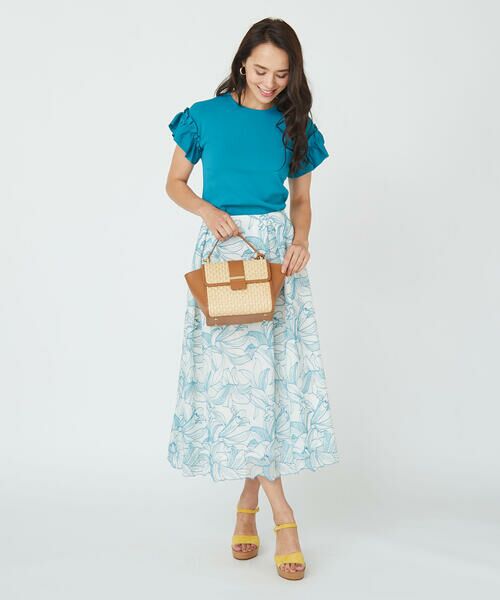 Viaggio Blu / ビアッジョブルー スカート | フラワー刺繍楊柳スカート | 詳細24