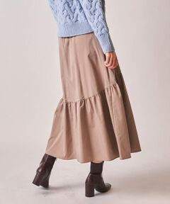 【WEB別注】ソフトタッチタフタギャザー使いスカート