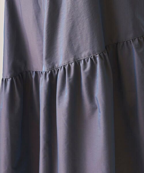 Viaggio Blu / ビアッジョブルー スカート | 【WEB別注】ソフトタッチタフタギャザー使いスカート | 詳細11