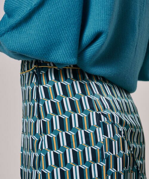 Viaggio Blu / ビアッジョブルー スカート | 幾何プリント変形プリーツスカート≪SET UP対応≫ | 詳細3