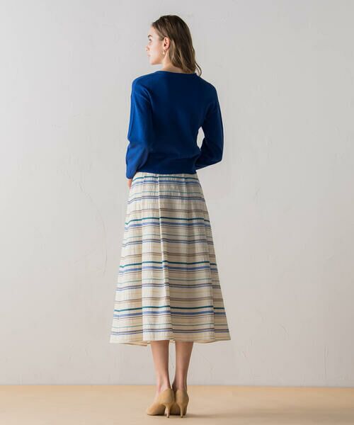 Viaggio Blu / ビアッジョブルー スカート | マルチボーダー刺繍スカート | 詳細6
