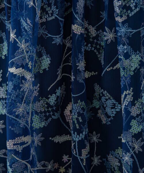 Viaggio Blu / ビアッジョブルー スカート | 花柄スパングルチュールスカート≪洗濯機で洗える≫ | 詳細9