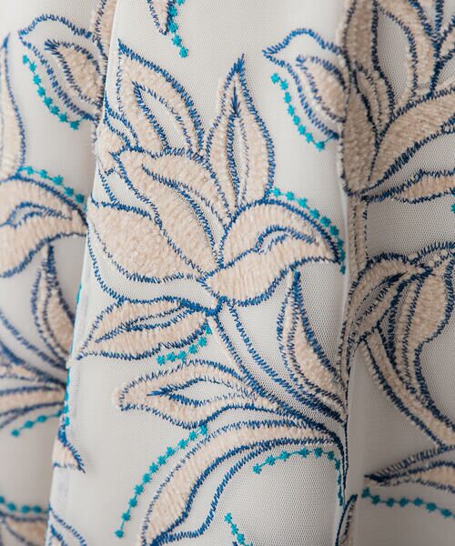 Viaggio Blu / ビアッジョブルー スカート | フラワーモール刺繍ウエストゴムフレアスカート | 詳細4