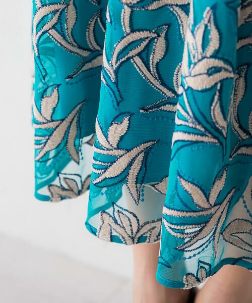 Viaggio Blu / ビアッジョブルー スカート | フラワーモール刺繍ウエストゴムフレアスカート | 詳細22