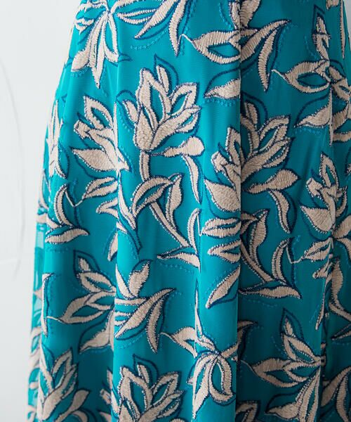 Viaggio Blu / ビアッジョブルー スカート | フラワーモール刺繍ウエストゴムフレアスカート | 詳細23