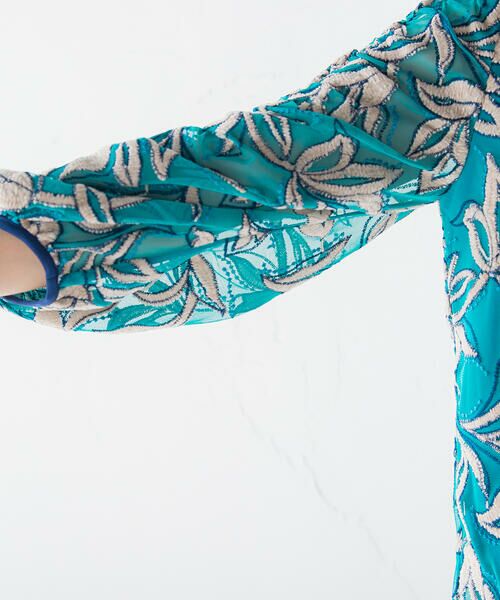 Viaggio Blu / ビアッジョブルー シャツ・ブラウス | フラワーモール刺繍袖ギャザーブラウス | 詳細14