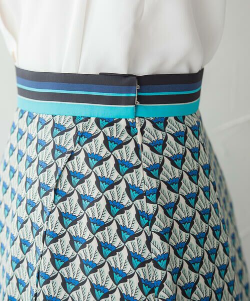Viaggio Blu / ビアッジョブルー スカート | ジオメトリックプリントラップ風スカート≪洗濯機で洗える/セットアップ対応≫ | 詳細15