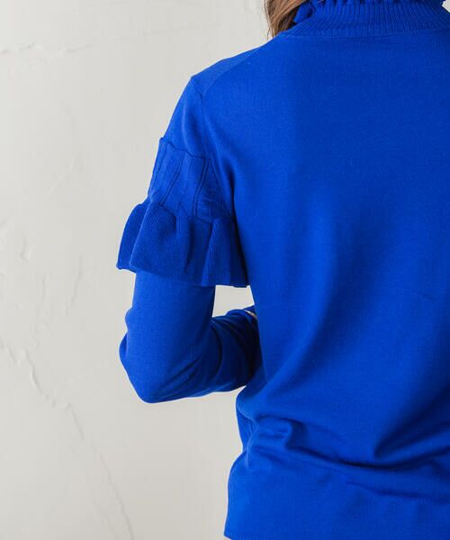 Viaggio Blu / ビアッジョブルー ニット・セーター | フリル使いプルオーバー≪手洗い可能≫ | 詳細20