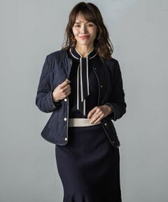 スウェード2wayキルティングブルゾン