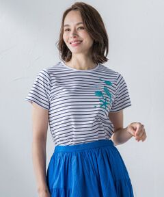 マリン刺繍Tシャツ≪洗濯機で洗える≫