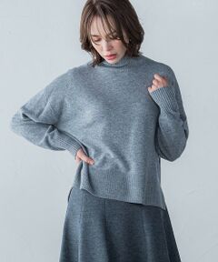 【WEB限定カラーあり】ウールカシミヤハイネックプルオーバー≪手洗い可能≫