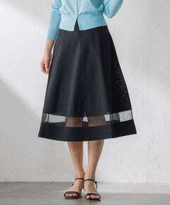 Viaggio Blu / ビアッジョブルー ミニ・ひざ丈スカート | 【WEB限定&一部店舗】裾シアーニットスカート≪手洗い可能≫